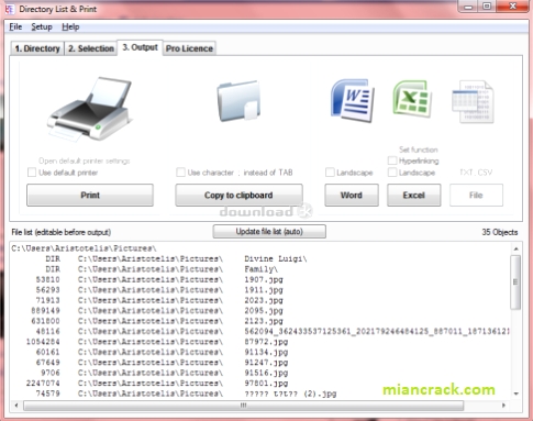 Directory List and Print Pro Crack