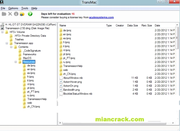 Acute Systems TransMac Crack