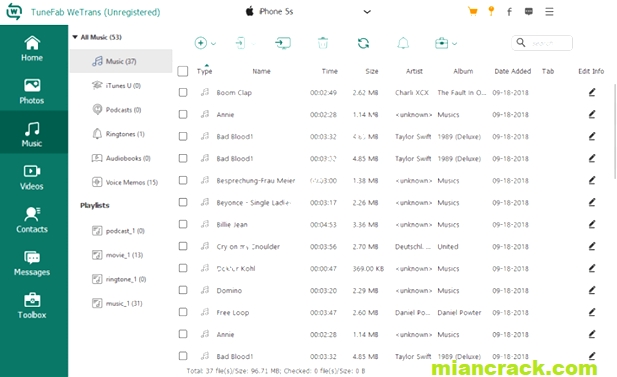 TuneFab WeTrans Crack